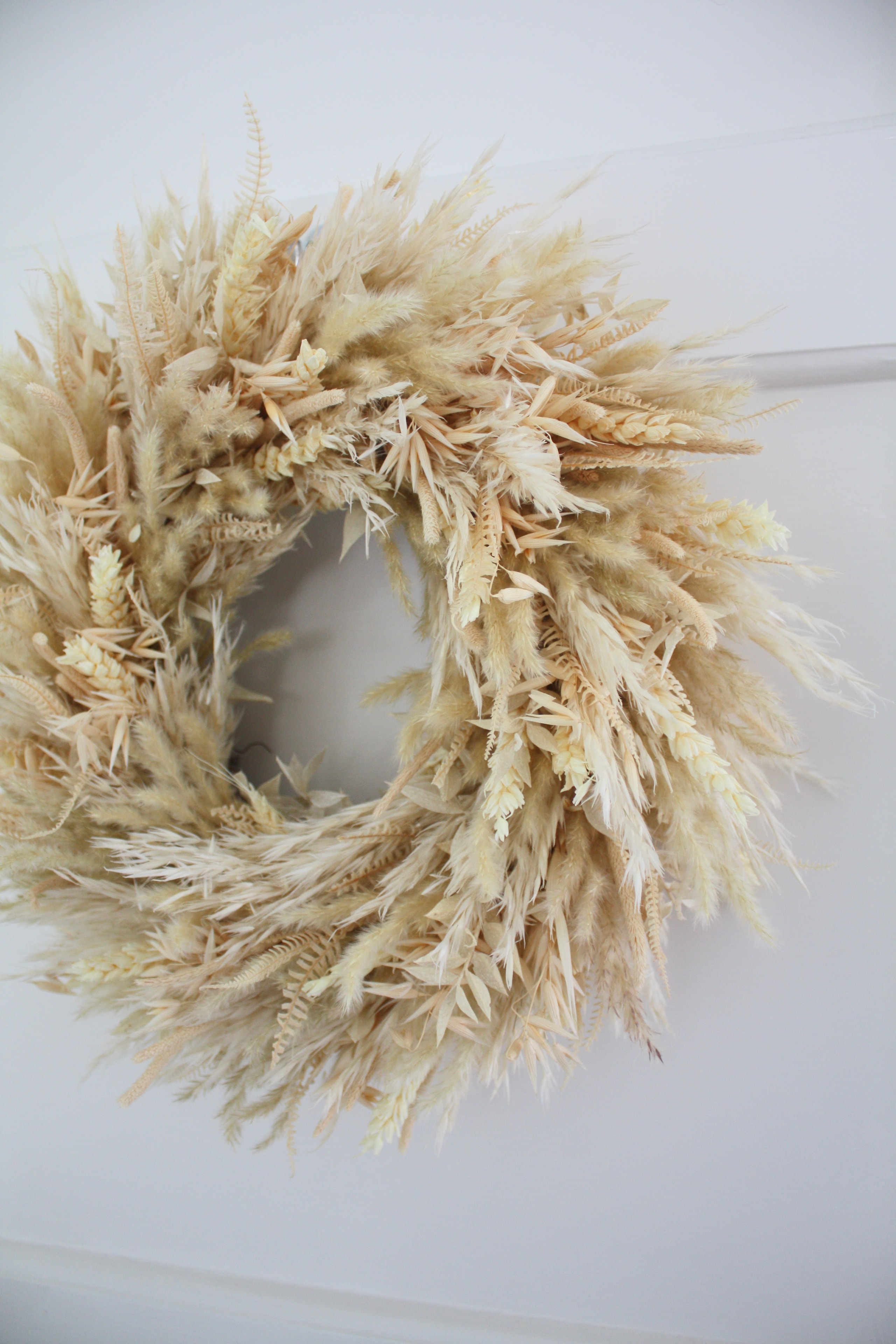 Dried pampas wreath