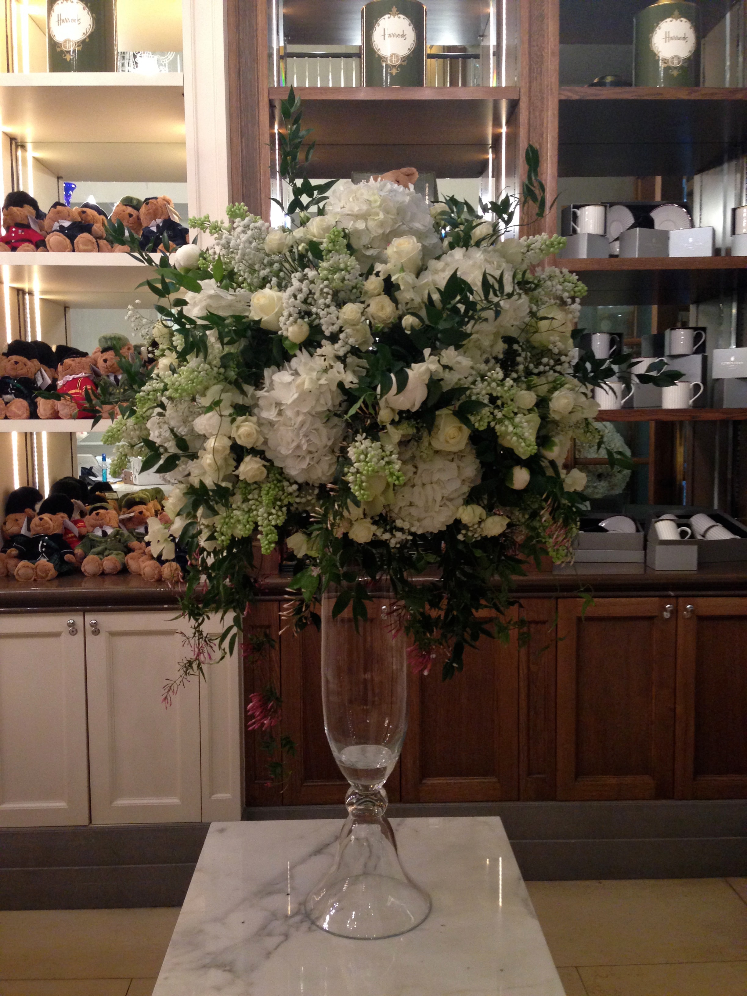 Grand white floral centrepiece