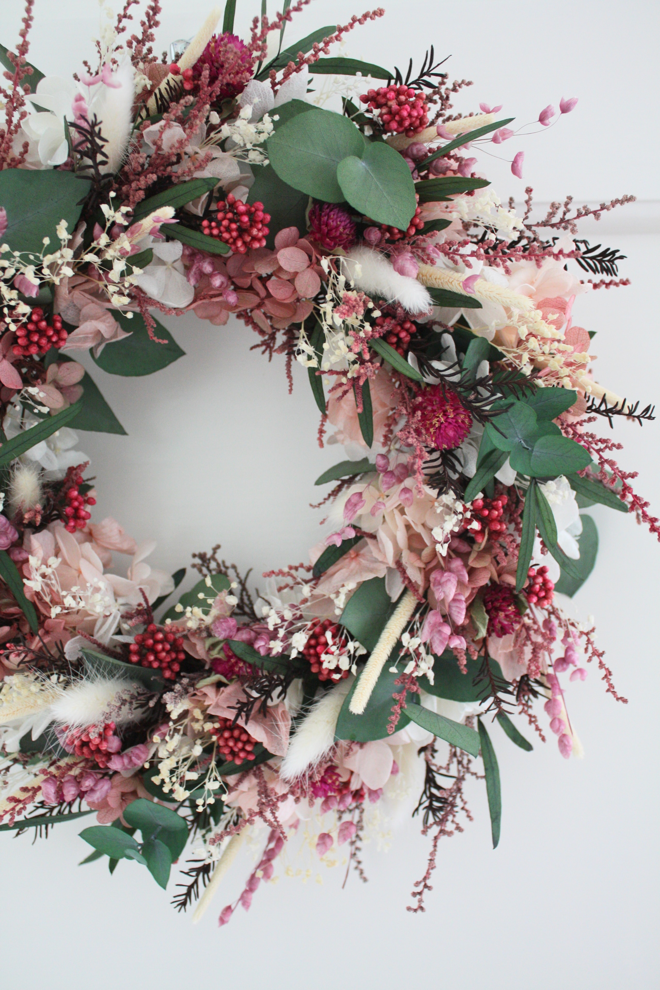 Dried floral wreath